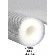 Tp Buğz Premium 3 Metre Pıtırcıklı Kaydırmaz Şeffaf Raf Örtüsü Halı Kaydırmaz 45 CMX3M Kalın Kaliteli Folyo