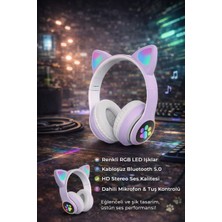 Almanara Project 🎧 Stn-28 Rgb Kedi Kulak Bluetooth Kulaklık 🐱✨