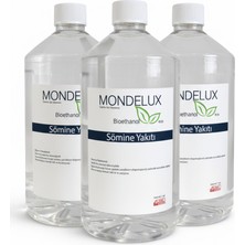 Mondelux Bioethanol Şömine Yakıtı – 3 Litre Ekstra Uzun Yanma Bitkisel Içerikli,kokusuz ve Dumansız