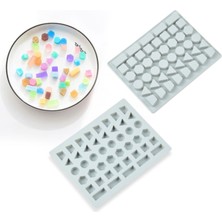 Tahtakale Toptancı Silikon Minyatür Geometrik Şekiller Haribo Çikolata ve Jelibon Kalıbı