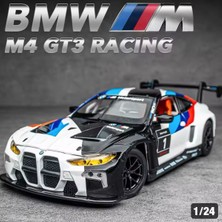 Oruç Oyuncak Bmw M4 Gt3 Diecast Model 1:24 Araba Açılan Kapılar Bmw M4 Yarış Arabası Modifiyeli Diecast