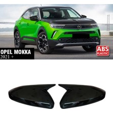 Özgürce Opel Mokka 2021+ Yarasa Ayna Kapak Set Parlak Siyah Sağ Sol