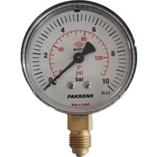 Pakkens Manometre Kuru Tip 63 mm 10 Bar