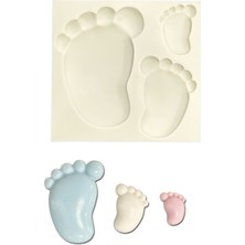 Tahtakale Toptancı Silikon Bombeli Bebek Ayağı Şekilli Şeker Hamuru Kalıbı