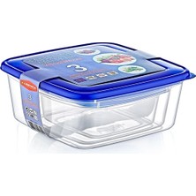 Tp Buğz 3'lü Kare Saklama Kabı Seti