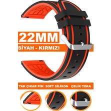  huawei watch gt gt2 gt3 gt4 gt5 pro saat uyumlu 22mm soft silikon saat kordonu kayışı a55-kırmızı