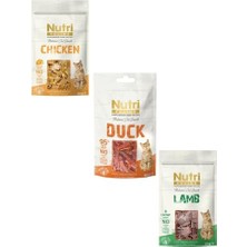 Nutri Feline Mix Kedi Ödül Maması 3X50G (Peynirli Tavuk,%95 Ördek, Kuzulu)