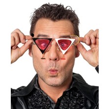 Tp Buğz Siyah Beyaz Renk Martini Tasarımlı Parti Gözlüğü