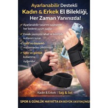 Tp Buğz Ayarlanabilir Destekli El Bilekliği – Kadın & Erkek Sağ–sol Uyumlu Spor ve Günlük Kullanım