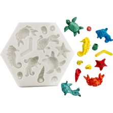 Tahtakale Toptancı Silikon Deniz Canlıları Figürleri Şeker Hamuru Kalıbı