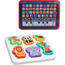 Oruç Oyuncak Eğitici Eğlenceli Pilli Dokunmatik Piyanolu Çok Amaçlı Tablet Sevimli Hayvanlar Bultak Set