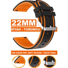  huawei watch gt gt2 gt3 gt4 gt5 pro saat uyumlu 22mm soft silikon saat kordonu kayışı a55-turuncu