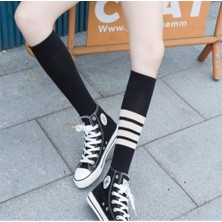 4 Çift Dizaltı Tarz Pamuklu Çorap