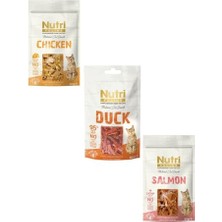 Nutri Feline Mix Kedi Ödül Maması 3X50G (Peynirli Tavuk,%95 Ördek, Somonlu)