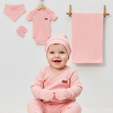 Milays 0-3 Ay Bebeklere %100 Pamuk  Çıtçıtlı Body Li Havlulu 7 Parçalı Zıbın Takımı