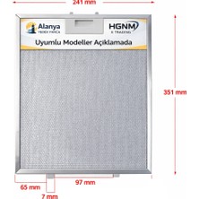 Hgnm E-Trading 351X241 mm Arçelik & Beko Uyumlu Davlumbaz Tel Yağ Filtresi – 9174220002 24X35