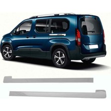 Özgürce Paslanmaz Krom Sürgülü Kapı Çıtası 2 Parça Peugeot Rifter 2019+