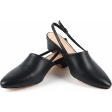 L&L Önü Kapalı Topuğu Açık Alçak Topuk  Kadın Ayakkabı