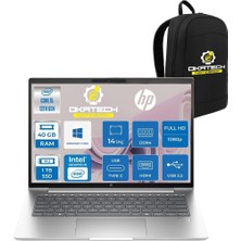 HP Probook 440 G10 İ5-1334U 40 GB Ram Ddr4 1 Tb SSD 14'' Fhd IPS W11PRO Dizüstü Bilgisayar & Okatech Çanta B2PH4ESOKATECH14