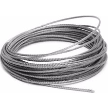 Özgürce 5mm Çelik Halat, Galvanizli, 20 Metre, Dayanıklı ve Güçlü Çelik Halat