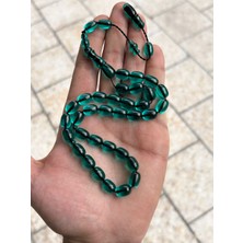 Filiya Yeşil Ateş Kehribar Arpa Kesim Tesbih Püsküllü