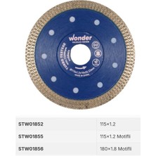 Wonder STW01856 Elmas Testere Pro Turbo, 180X1.8 mm Motifli