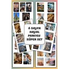 Birikiyedi 6' Lı Karışık Süper Manifest/hayal/yaratım Panosu Seti -Dream Board Sticker Seti