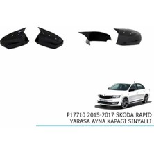 Özgürce Yarasa Ayna Kapağı 2015-2017 Skoda Rapid Modelleri Için Sinyalli