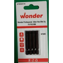 Wonder Profesyonel Allen Hex Bits Uç, 4'lü, 50 Mm, 1/4", H6X50MM, STW020144
