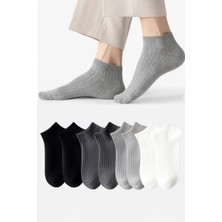 8 Çift Unisex Renkli Çizgili Çorap