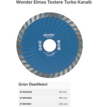 Wonder STW01849 Elmas Testere Turbo Kanallı, 115 Mm,
