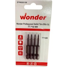 Wonder Profesyonel Delikli Torx Bits Uç, 4'lü, 50 Mm, 1/4", Tt 7X50MM, STW020126