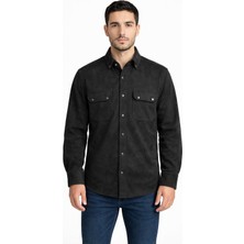 Classics Men Yxc Uzun Kol Slim Fit Erkek Süet Gömlek - 7439