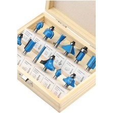 Topshop 03039 8 mm 12 Parça Ahşap Freze Uç Seti