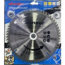 Wonder STW01872 Çok Amaçlı Daire Testere, 210X30X1.6X2.4 Mm, 60 T