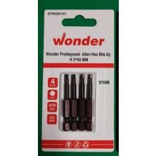 Wonder Profesyonel Allen Hex Bits Uç, 4'lü, 50 Mm, 1/4", H3X50MM, STW020141