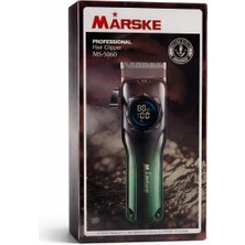 Marske MS-5060 Professional Saç Kesme Makinesi Şarjlı Dijital Göstergeli Profesyonel Tıraş Makinesi Berber Tipi Saç Sakal Kesme Makinesi