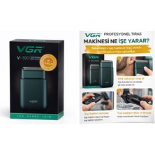 Vgr V-390 Profesyonel Erkek Tıraş Makinesi Şarjlı Sakal Tıraş Makinesi Kompakt Folyo Tıraş Makinesi Kablosuz Mini Traş Makinesi