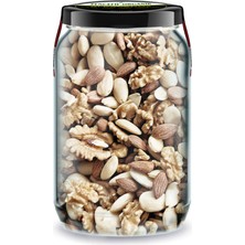 Zencefil Organik Bi Kavanoz On-Mıx/2 Yerli Çiğ Ceviz Içi + Çiğ Soyulmuş Badem Içi + Çiğ Tatlı Kayısı Çekirdeği Içi