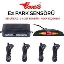 Özgürce 4 Sensörlü Sesli Park Sensörü, Ekranlı, Siyah, Güvenli ve Kolay Kullanım