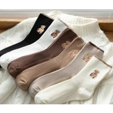 6 Çift Ayıcık Desenli Kadın Çorap