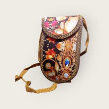 Öykücanbu Otantik Terme Kumaş Telefon Cüzdanlık Küçük Omuz Çantası