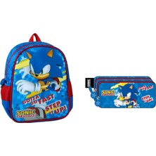 GENC DIJITAL BASKI Sonic Anaokulu Çantası ve Kalemlik