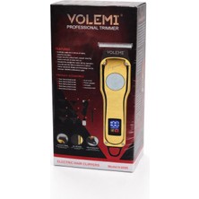 Volemi Professional Trimmer V-0086 Şarjlı Saç Sakal Kesme Makinesi LCD Göstergeli Profesyonel Tıraş Makinesi Erkek Saç Kesme Trimmer