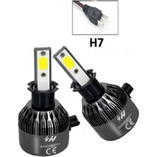 Özgürce H7 Soket LED Xenon Far Ampülü, Şimşek Etkili 6500K, 8000 Lümen
