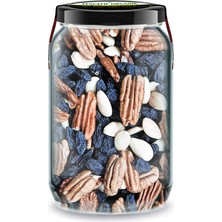 Zencefil Organik Bi Kavanoz On-Mıx/8 Çekirdeksiz Siyah Üzüm + Pikan Cevizi + Soyulmuş Çiğ Badem Gurme Atıştıştırmalık