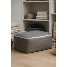 Handyol 4 Adet Büyük Boy Bazaaltı Kalın Kumaş Hurç Kazak Yastık Çok Amaçlı Yorgan Hurcu 64X45X20CM