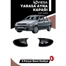 Özgürce Piano Black Batman Yarasa Ayna Kapağı Fiat Albea 2010-2013 Uyumlu