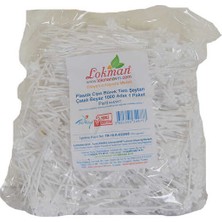 Plastik Cips Börek Tatlı Şeytan Çatalı Beyaz 1000 Adet 1 Paket