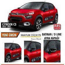 Özgürce Citroen C3 2018-2021 Batman Yarasa Ayna Kapağı - Modern ve Şık Tasarım